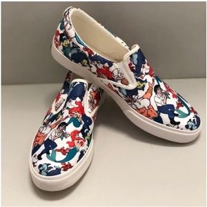 NWT. Ground Up Disney’s The Little Mermaid slip on Canvas shoes size 12